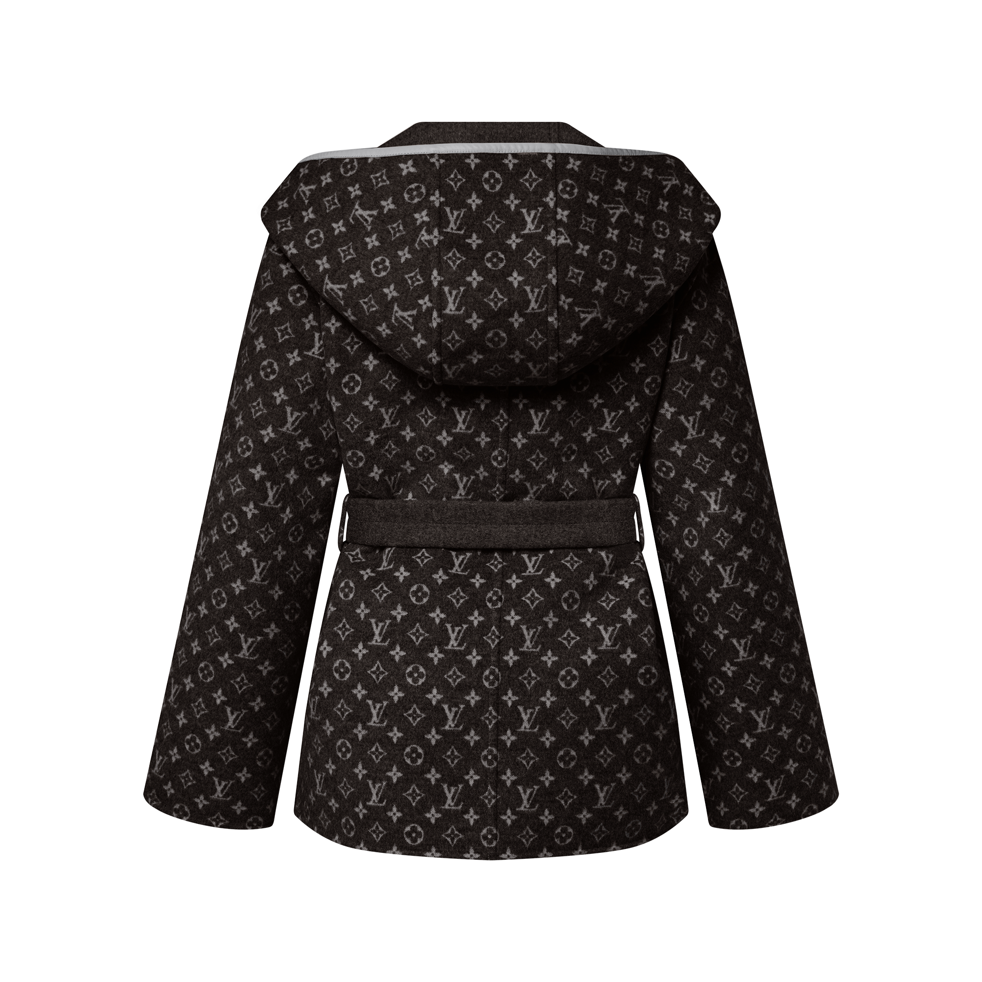 Reversible Signature Short Hooded Wrap Coat - Women - Ready-to